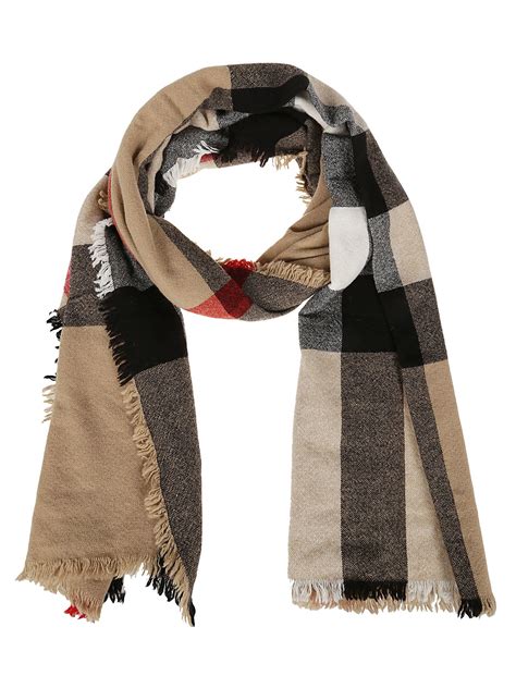 sciarpa burberry yoox|BURBERRY Wool scarf .